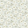 Casadeco|Papier peint romantique fleurs de clématites gris bleuté|Romantique