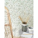 Casadeco|Romantic clematis flower wallpaper in bluish gray|Romantic