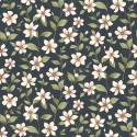 Casadeco|Floral wallpaper with climbing clematis in blue|Floral