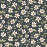 Casadeco|Blumentapete mit blauer Kletter-Clematis|Blumen