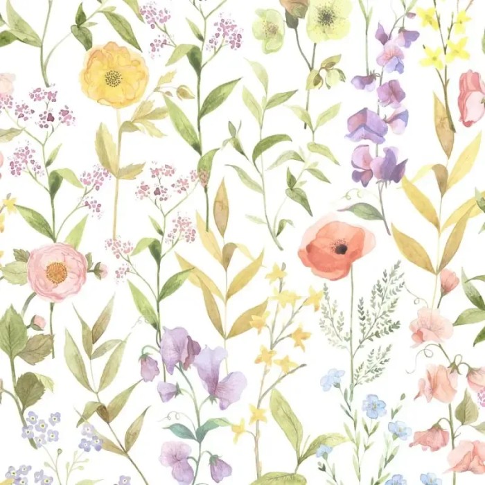 Papel Pintado floral multicolor estilo escandinavo - Casadeco Gardens 87650825