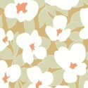 Casadeco|Vintage flower wallpaper with retro design|Wallpaper