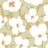 Casadeco|Vintage flower wallpaper with retro design|Wallpaper
