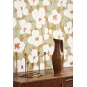 Casadeco|Vintage flower wallpaper with retro design|Wallpaper