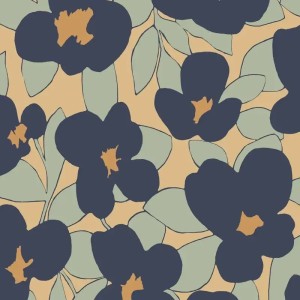 As Creation|Wallpaper retro florals green, pink|Retro