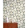 Casadeco|Papier peint fleurs blanches style vintage rétro|Papier Peint