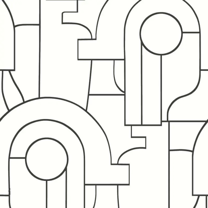 Papel Pintado estilo Art Deco blanco y negro - Casadeco Iconic 88410528