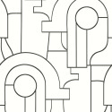 Casadeco|Papier peint style Art déco noir et blanc|Art Déco