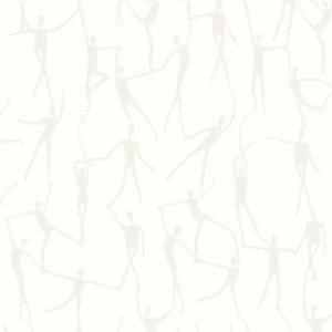 Grandeco|Bauhaus figurativer Stil beige-schwarz Tapete|Figurative