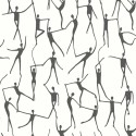 Casadeco|Figurative wallpaper with ballerinas in black and white|Figurative