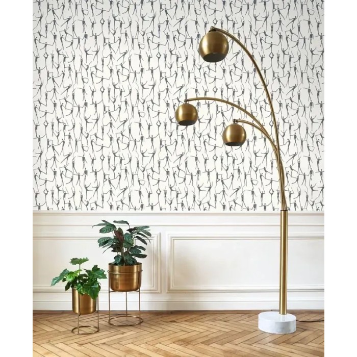 Casadeco|Papel Pintado figurativo con bailarinas blanco y negro|Figurativo