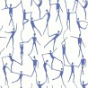 Casadeco|Papier peint style figuratif, danseuses bleu indigo|Figuratif