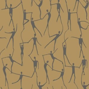 Casadeco|Figurative Tapete mit Ballett-Choreografie in Weiß|Minimalistisch