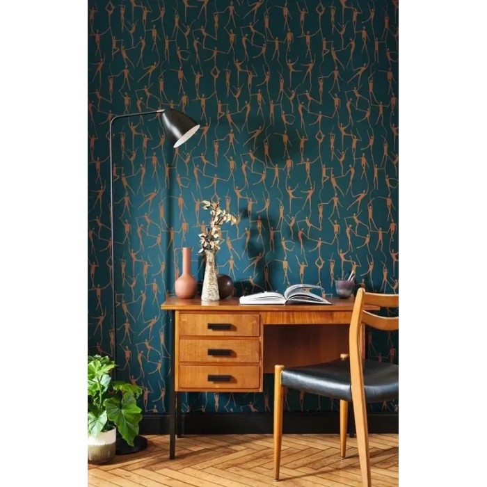 Casadeco|Figurative wallpaper with an original ballerina pattern|Figurative