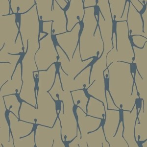 Casamance|Wallpaper oriental Japanese landscape orange watercolor effect|Figurative
