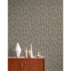 Papeldecor|Papier peint baroque circulaire floral et ornemental doré|Papier Peint 2
