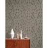 Casadeco|Figurative wallpaper with ballerina dance in khaki green|Wallpaper