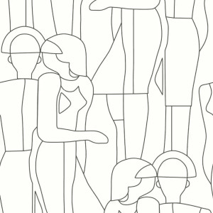 Casadeco|Papier peint style japonais avec nénuphars pétales beiges|Papier Peint