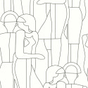 Casadeco|Papier peint figuratif avec silhouettes de modèles noir et blanc|Figuratif
