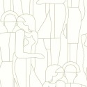 Casadeco|Figurative Tapete mit Silhouettenideal für Modeboutiquen|Minimalistisch