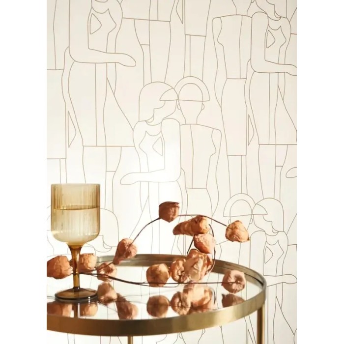 Casadeco|Papel Pintado figurativo con siluetas ideal boutiques moda y complementos|Minimalista
