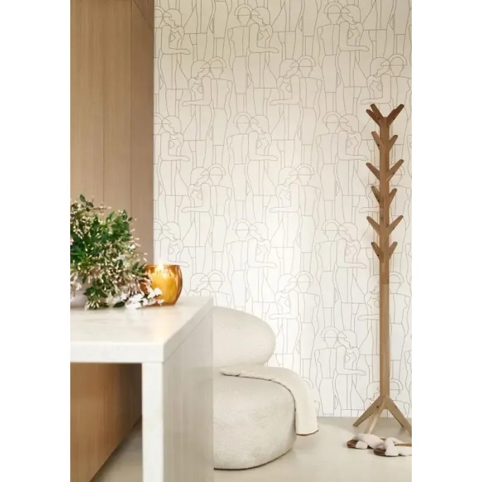 Casadeco|Papel Pintado figurativo con siluetas ideal boutiques moda y complementos|Minimalista