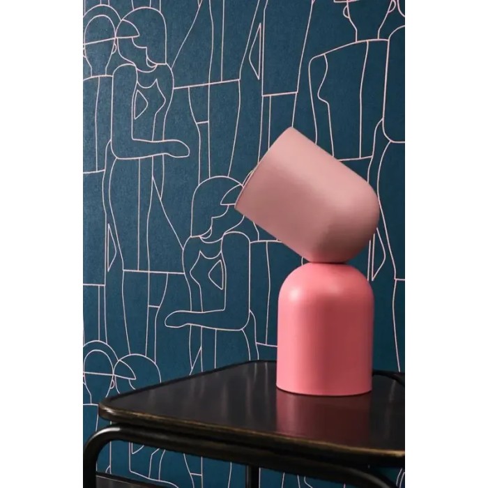 Casadeco|Figurative wallpaper in petrol blue, ideal for fashion stores|Figurative