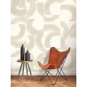 Casadeco|Papier peint style artistique avec cercles abstraits beige|Moderne