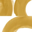 Casadeco|Artistic style wallpaper with yellow-gold watercolor semicircles|Wallpaper