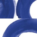 Casadeco|Modern abstract art wallpaper with indigo blue circles|Abstract