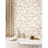 Casadeco|Moderne Japandi-Tapete mit japanischen Kiefern in Weiß und Beige|Tapeten
