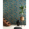 Casadeco|Moderne japanische Blumentapete mit glänzendem Kiefernmotiv|Orientalisch