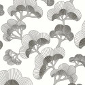 Casadeco|Papier peint pour entrée ou salon moderne style japonais noir et blanc|Papier Peint