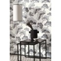 Casadeco|Wallpaper for modern entryway or living room in black and white Japanese style|Wallpaper