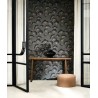 Casadeco|Modern oriental style wallpaper with Japanese pines on dark background|Modern