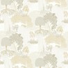 Casadeco|Oriental style wallpaper with white Japanese botanical garden|Wallpaper