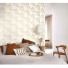 Casadeco|Oriental style wallpaper with white Japanese botanical garden|Wallpaper