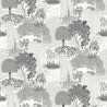 Casadeco|Papier peint style japandi, jardin botanique japonais noir et blanc|Papier Peint