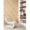 Casadeco|Oriental floral wallpaper with yellow cherry blossoms and peonies|Japanese Flowers