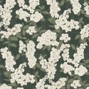Casadeco|Japanische Tapete mit Kirschblüten und grünen Pfingstrosen|Japanische Blumen