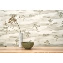 Casadeco|Oriental style wallpaper with minimalist Japanese landscape|Oriental