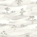 Casadeco|Minimalist wallpaper in light tones with Japanese style landscape|Oriental