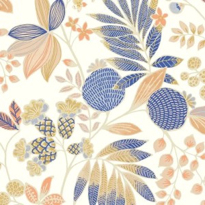 Casadeco|Boho-Chic Blumentapete im Hippie-Stil|Tapeten