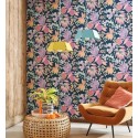 Casadeco|Wallpaper with boho or hippie chic flowers|Wallpaper
