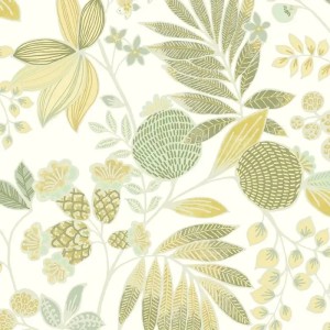 Casadeco|Boho-Chic Blumentapete im Hippie-Stil|Tapeten