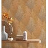 Casadeco|Papel pintado escandinavo con helechos en amarillo ocre|Papel Pintado