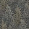 Casadeco|Dark gray Scandinavian floral wallpaper with ferns|Wallpaper