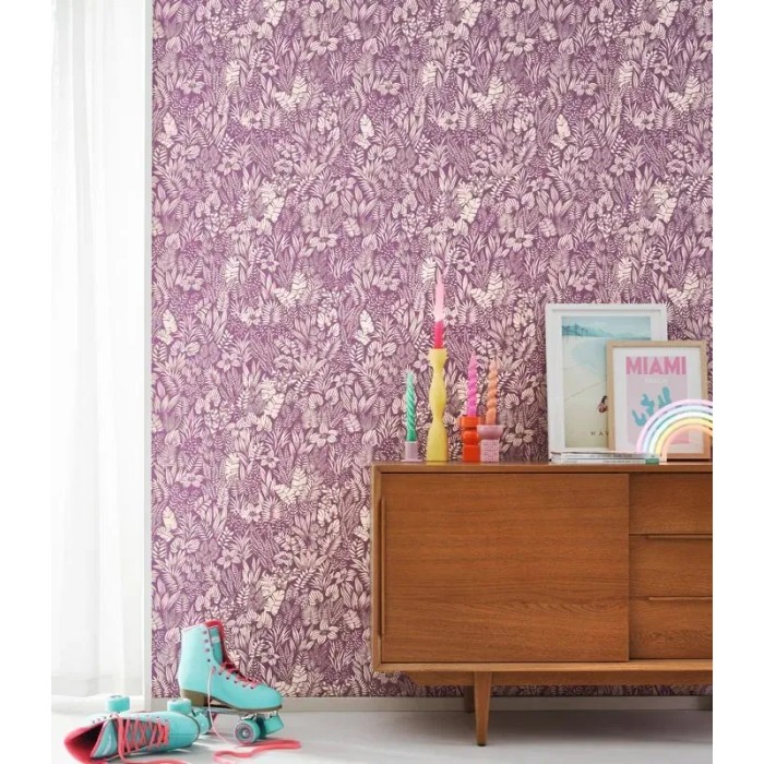 Casadeco|Papel pintado flores del prado estilo años|Papel Pintado