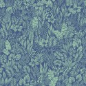 Casadeco|Papier peint fleurs style années bleu|Papier Peint