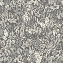 Casadeco|Papier peint floral rétro noir|Papier Peint